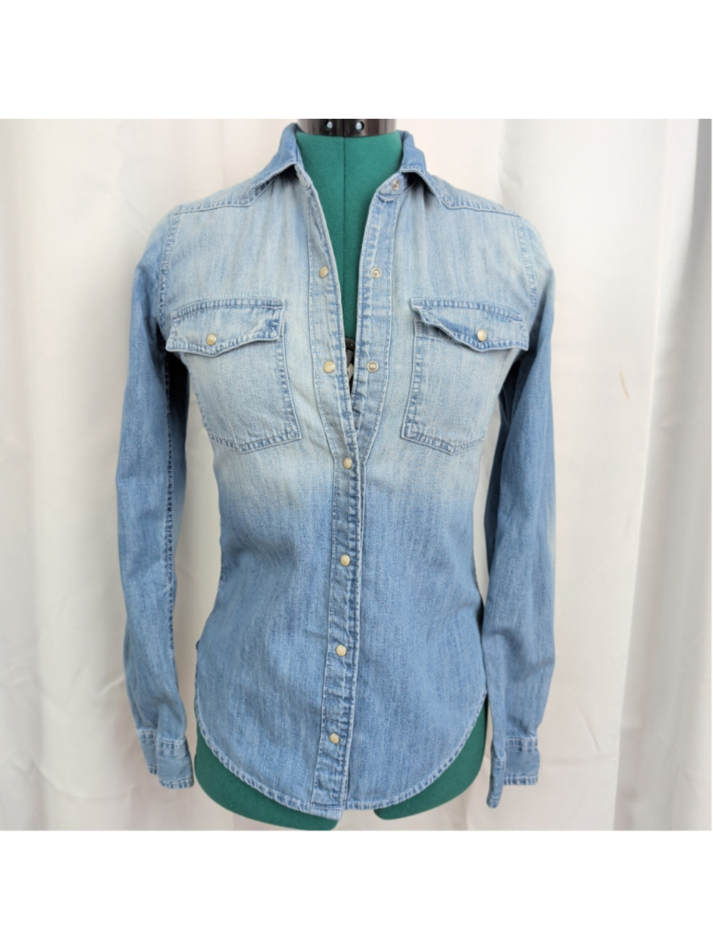 Abercrombie & Fitch Snap Button Denim Western Shirt XS